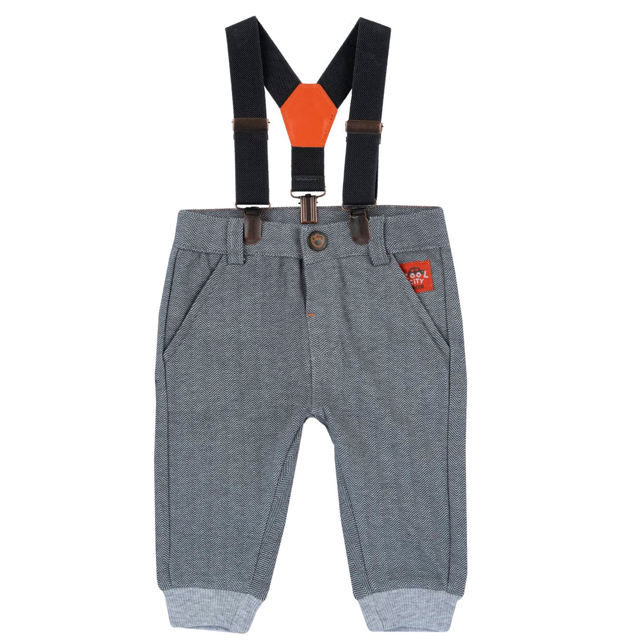 Pantaloni caldo cotone con bretelle Chicco