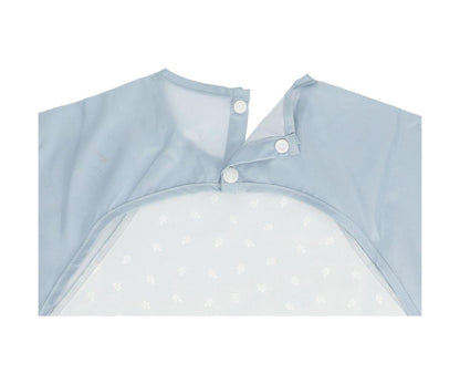 Bavaglio con maniche impermeabile azzurro