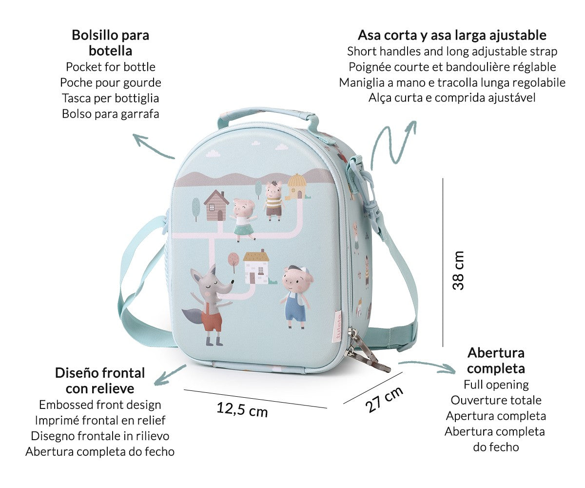 Borsa Termica 3D Tutete The Three Little Pigs Personalizzabile