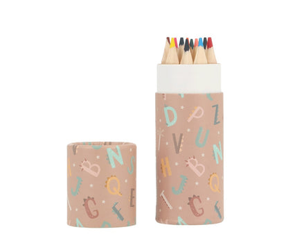 Tubo 12 Pastelli Tutete Funny Letters