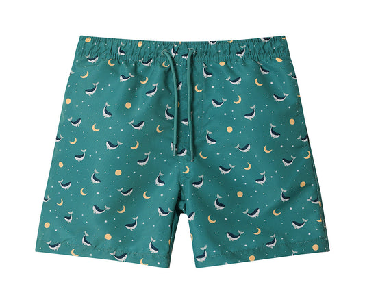 Boxer da Bagno Teal Whale