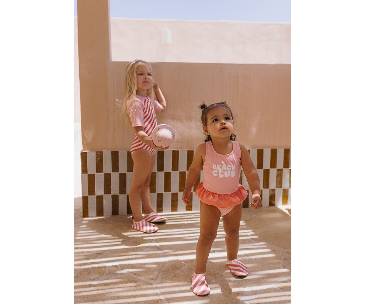 Costume Intero Incrociato con volant Stripes Bloom & Blush