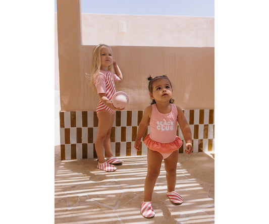 Costume Intero Incrociato con volant Stripes Bloom & Blush