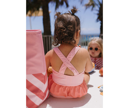 Costume Intero Incrociato con volant Stripes Bloom & Blush