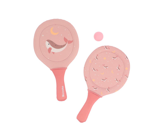 Racchette Spiaggia Neoprene Pink Whale