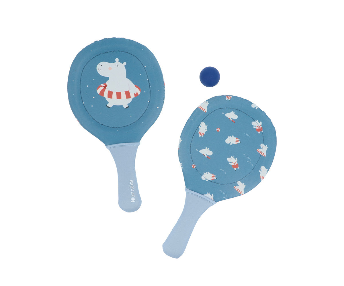 Racchette Spiaggia Neoprene Hippos