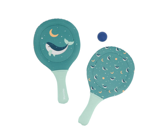 Racchette Spiaggia Neoprene Teal Whale