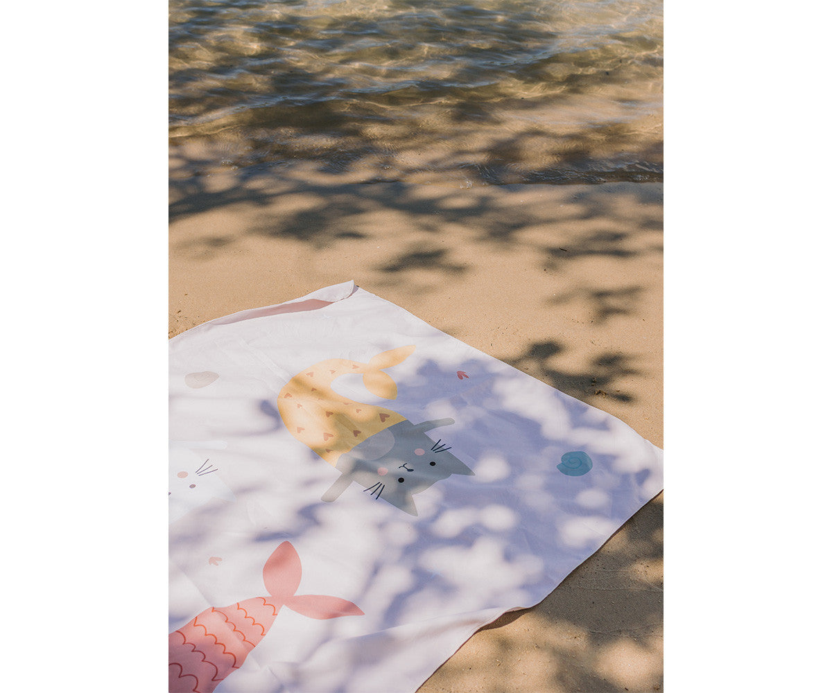 Telo Microfibra Mermaid Cats Personalizzabile