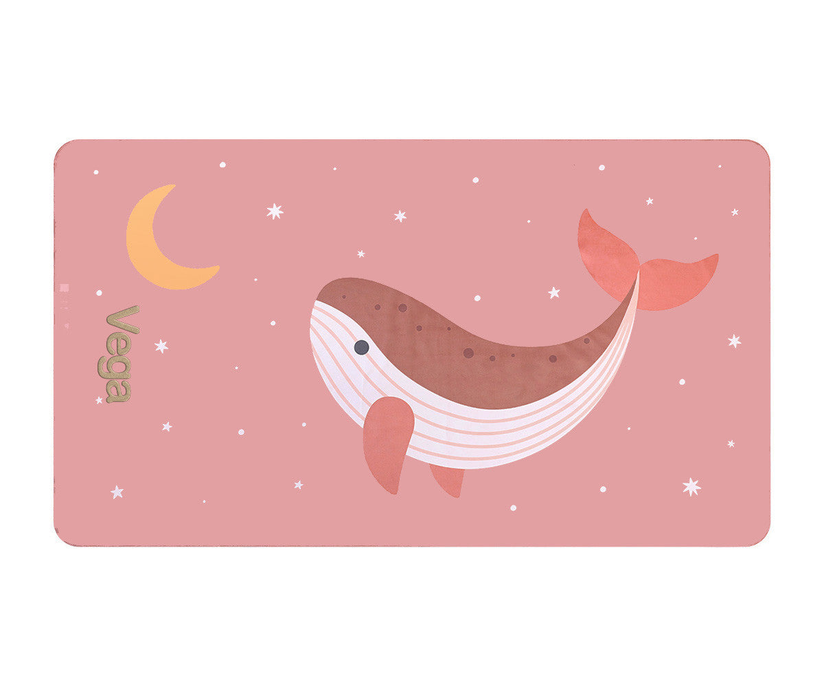 Telo Microfibra Pink Whale Personalizzabile
