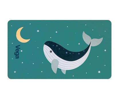 Telo Microfibra Teal Whale Personalizzabile