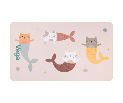 Telo Microfibra Mermaid Cats Personalizzabile