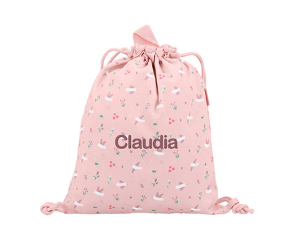 Sacca-Zaino Tela Tutete Blossom Birds Personalizzabile