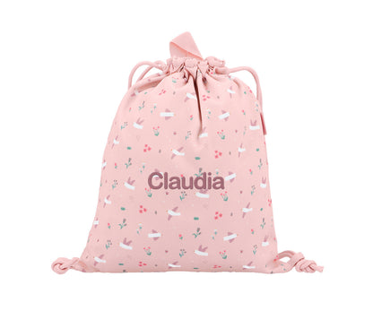 Sacca-Zaino Tela Tutete Blossom Birds Personalizzabile