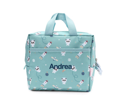 Borsa Termica Merenda Tutete Pandas in Space Personalizzabile