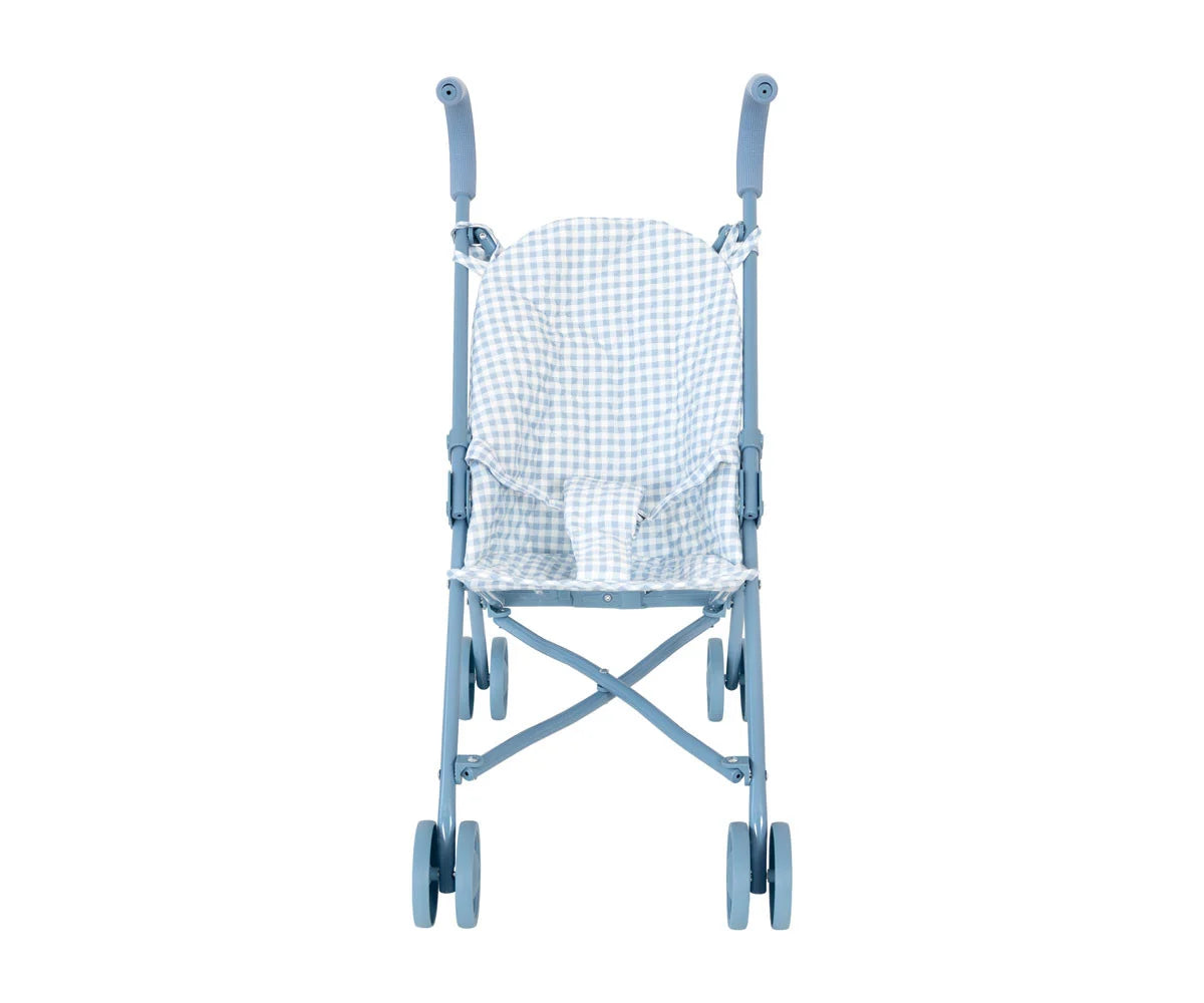 Passeggino Bambole Monnëka Vichy Blue Personalizzabile