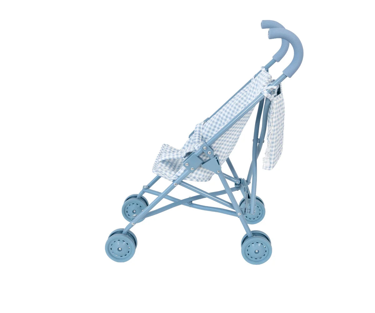 Passeggino Bambole Monnëka Vichy Blue Personalizzabile
