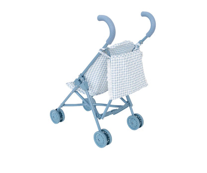 Passeggino Bambole Monnëka Vichy Blue Personalizzabile