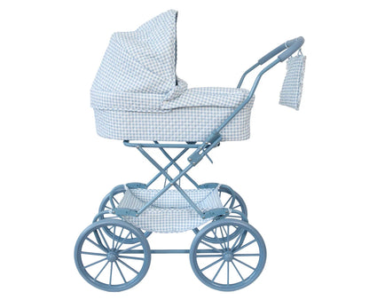 Carrozzina Bambole Vichy Blue Personalizzabile
