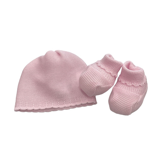 Set cappello e babbucce in filo