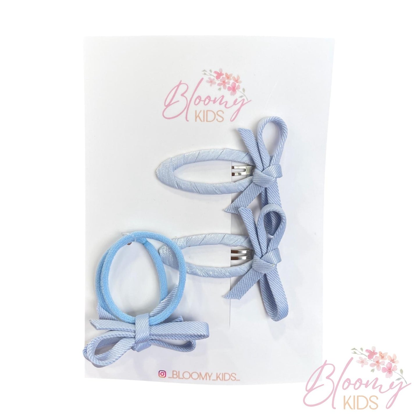 Set clip ed elastici con fiocchetto