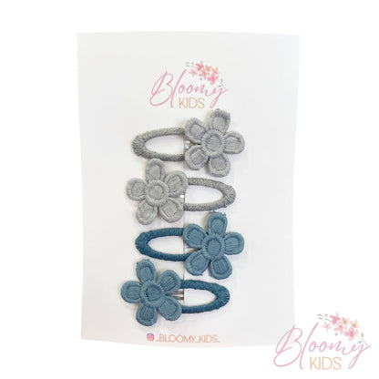 Clip con fiori crochet