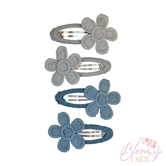 Clip con fiori crochet