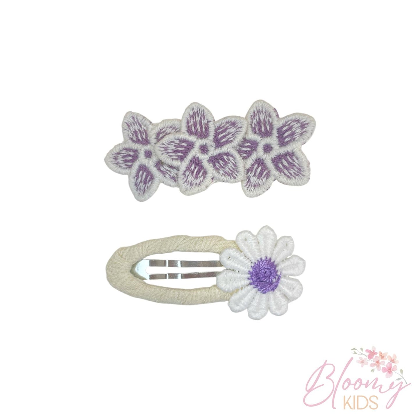 Set clip e fermaglio viola