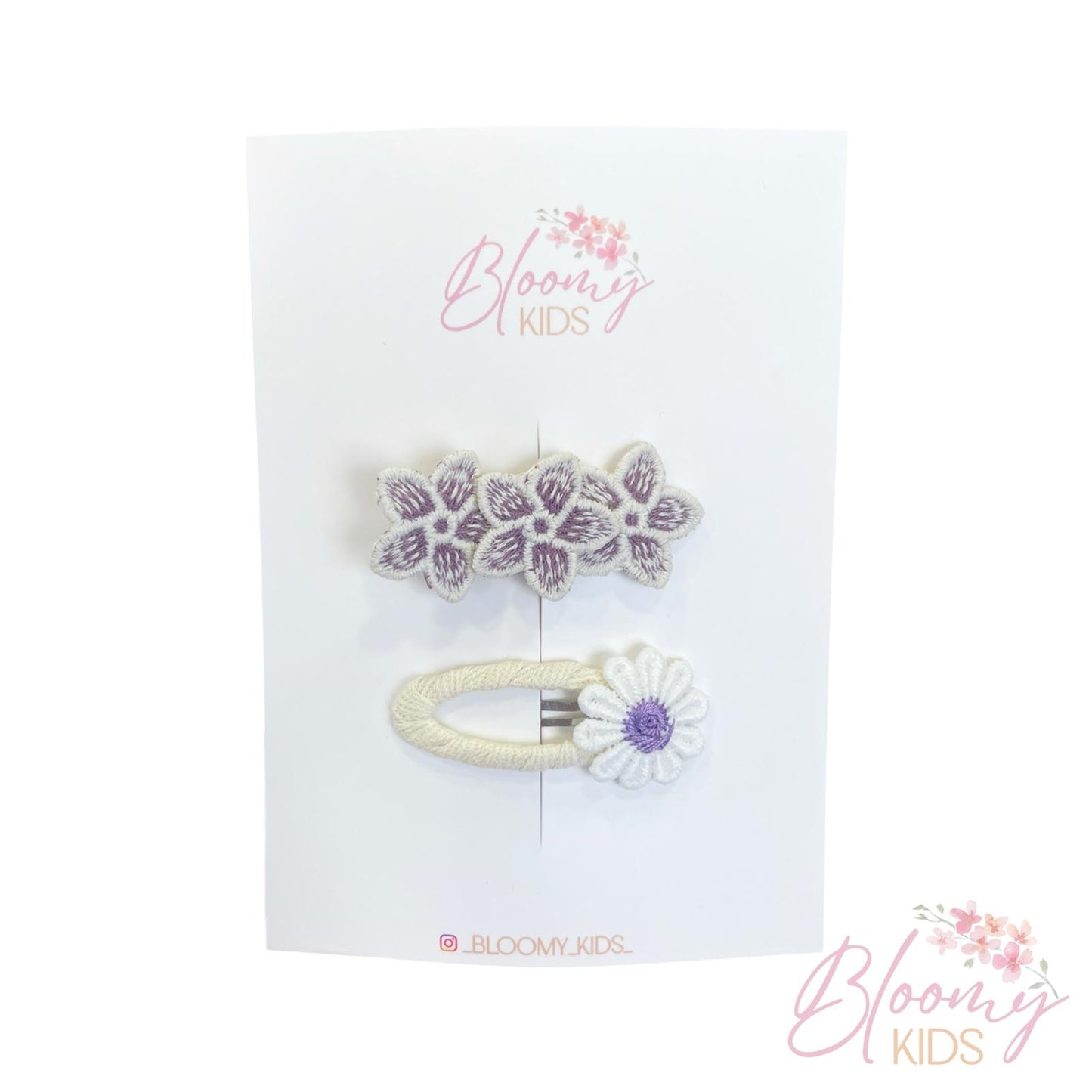 Set clip e fermaglio viola