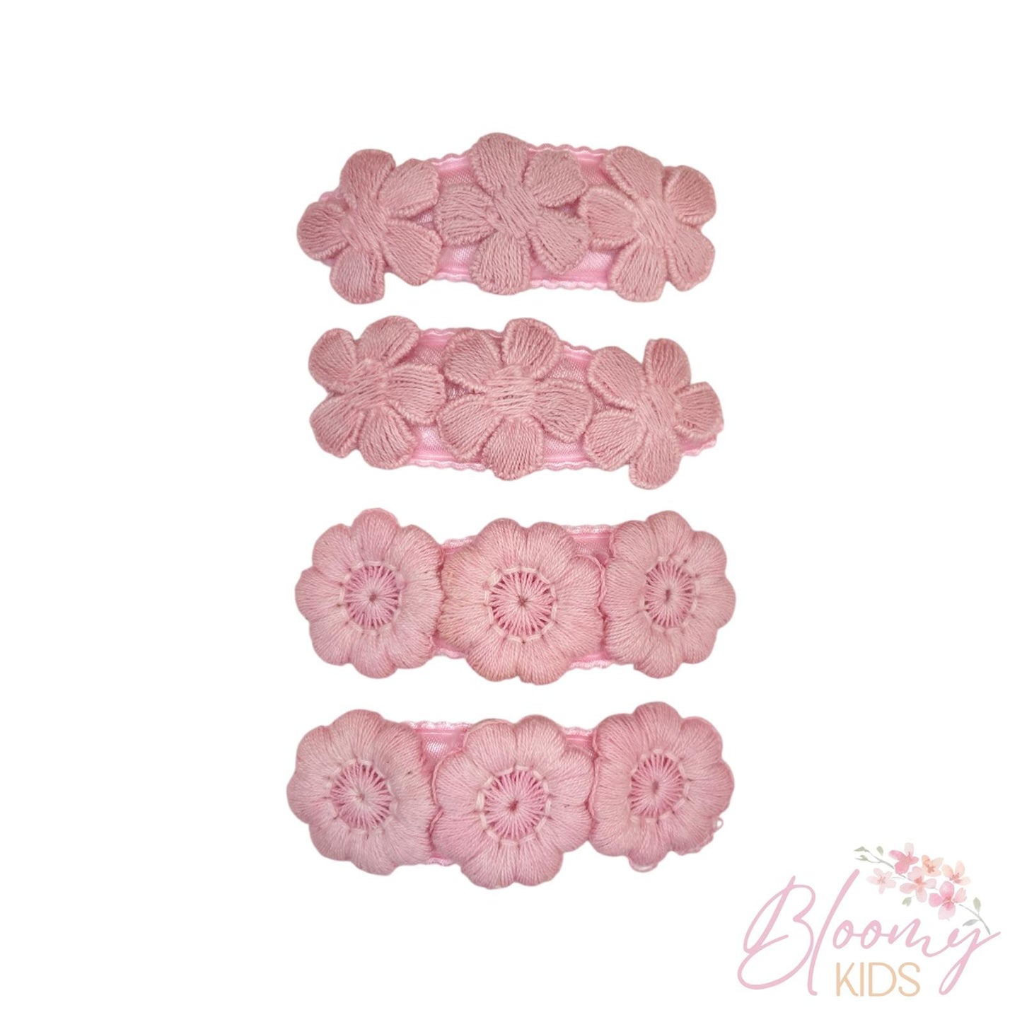 Clip con fiori crochet