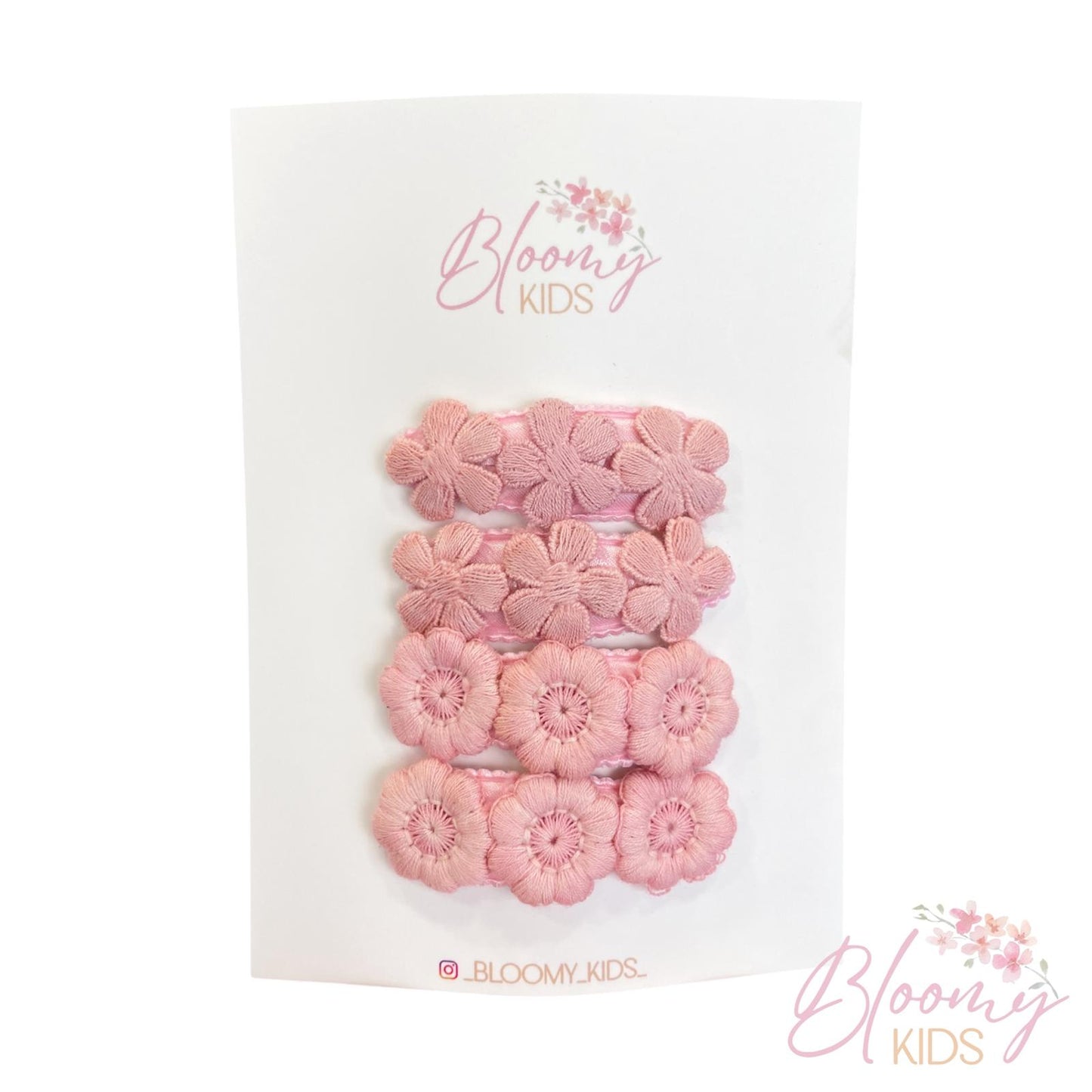 Clip con fiori crochet
