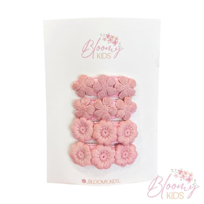 Clip con fiori crochet