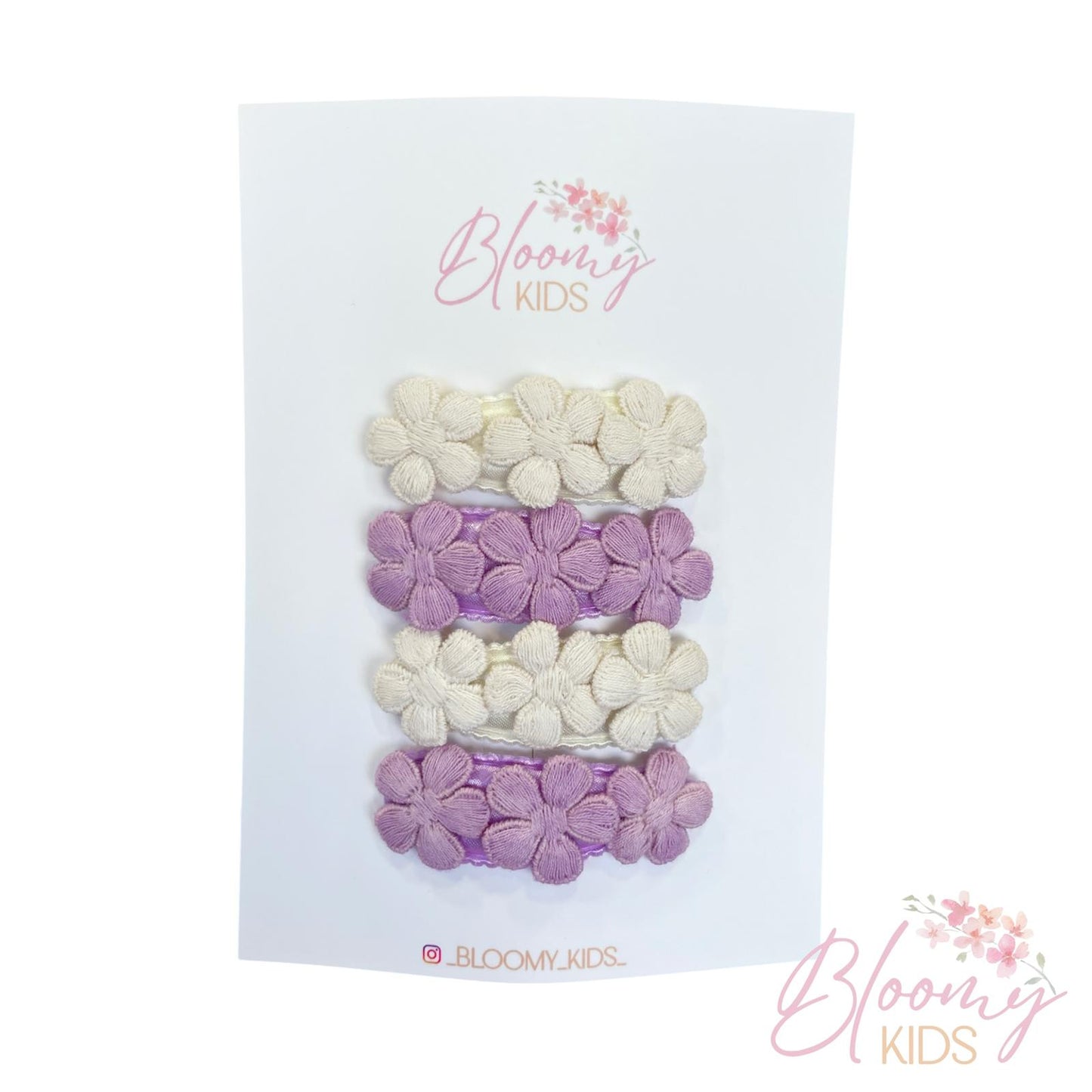 Clip con fiori crochet