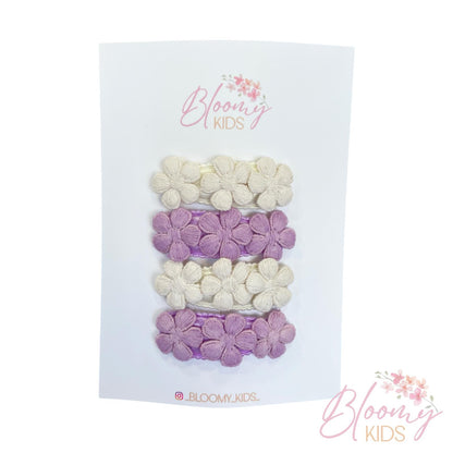 Clip con fiori crochet