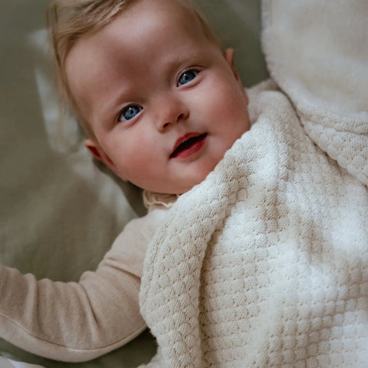 Coperta in maglia e teddy 70x100