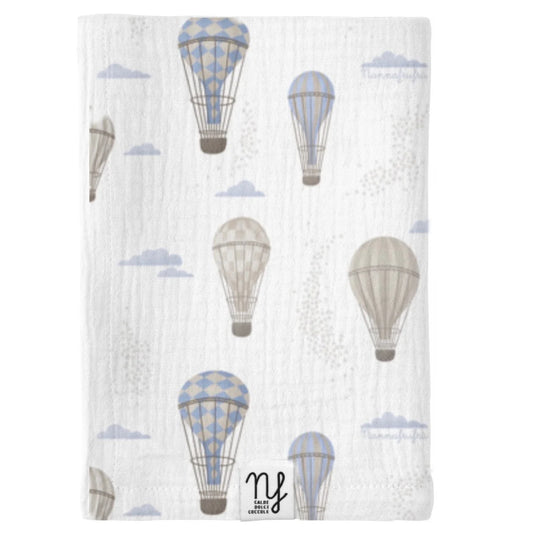 Mussola mongolfiere azzurre Nannafrufru