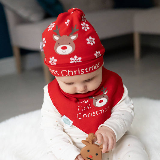 Cappello con nodo "Il mio primo Natale"