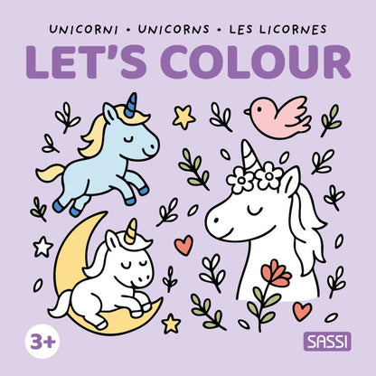 Let's colour. Unicorni
