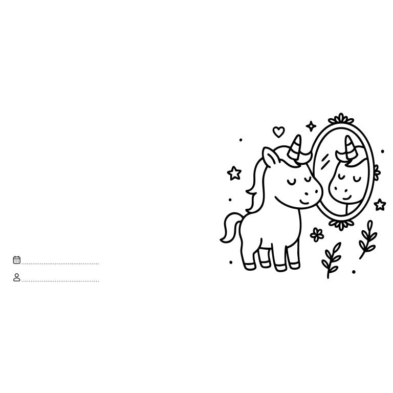 Let's colour. Unicorni