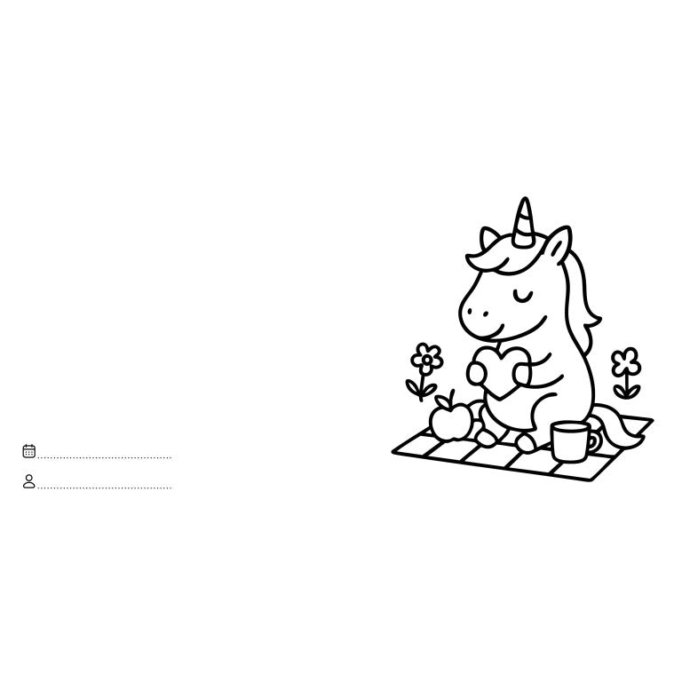Let's colour. Unicorni