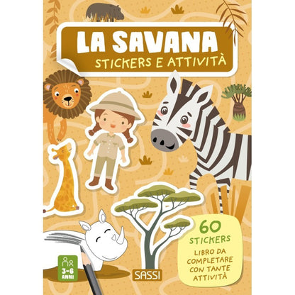 Stickers e attività. La savana