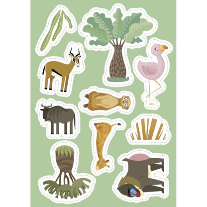 Stickers e attività. La savana