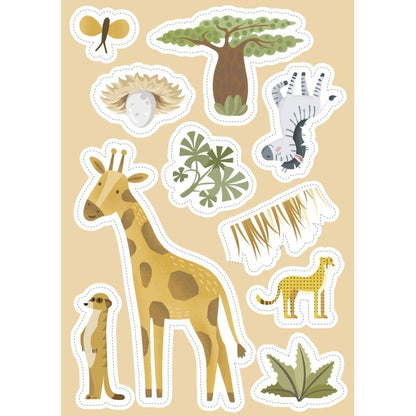 Stickers e attività. La savana