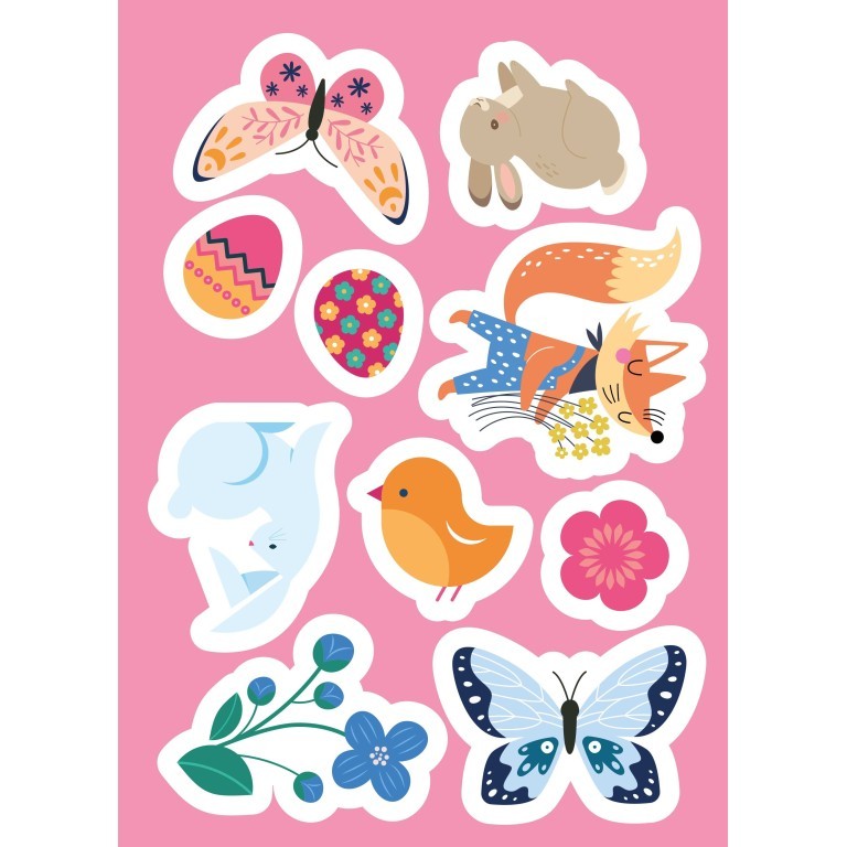 Stickers e attività. Primavera