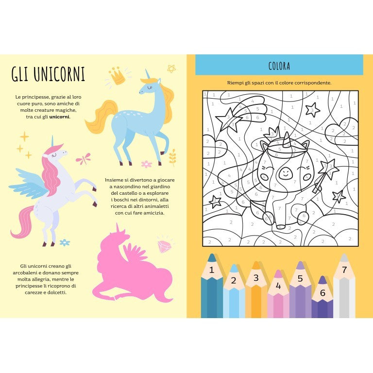 Stickers e attività. Principesse