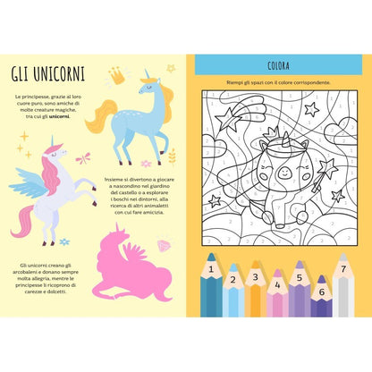 Stickers e attività. Principesse