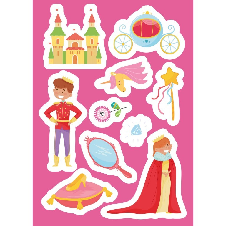 Stickers e attività. Principesse