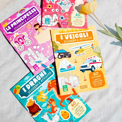 Stickers e attività. Veicoli